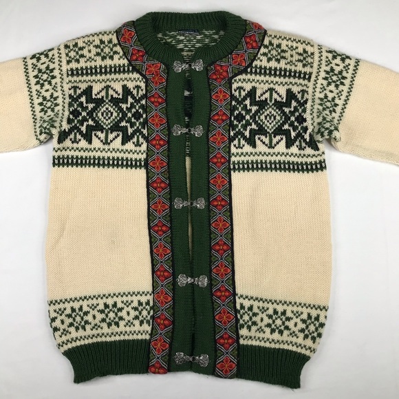 Vintage Dale Of Norway Unisex Wool Cardigan Sweater Sz 40 (Small) - Picture 2 of 13
